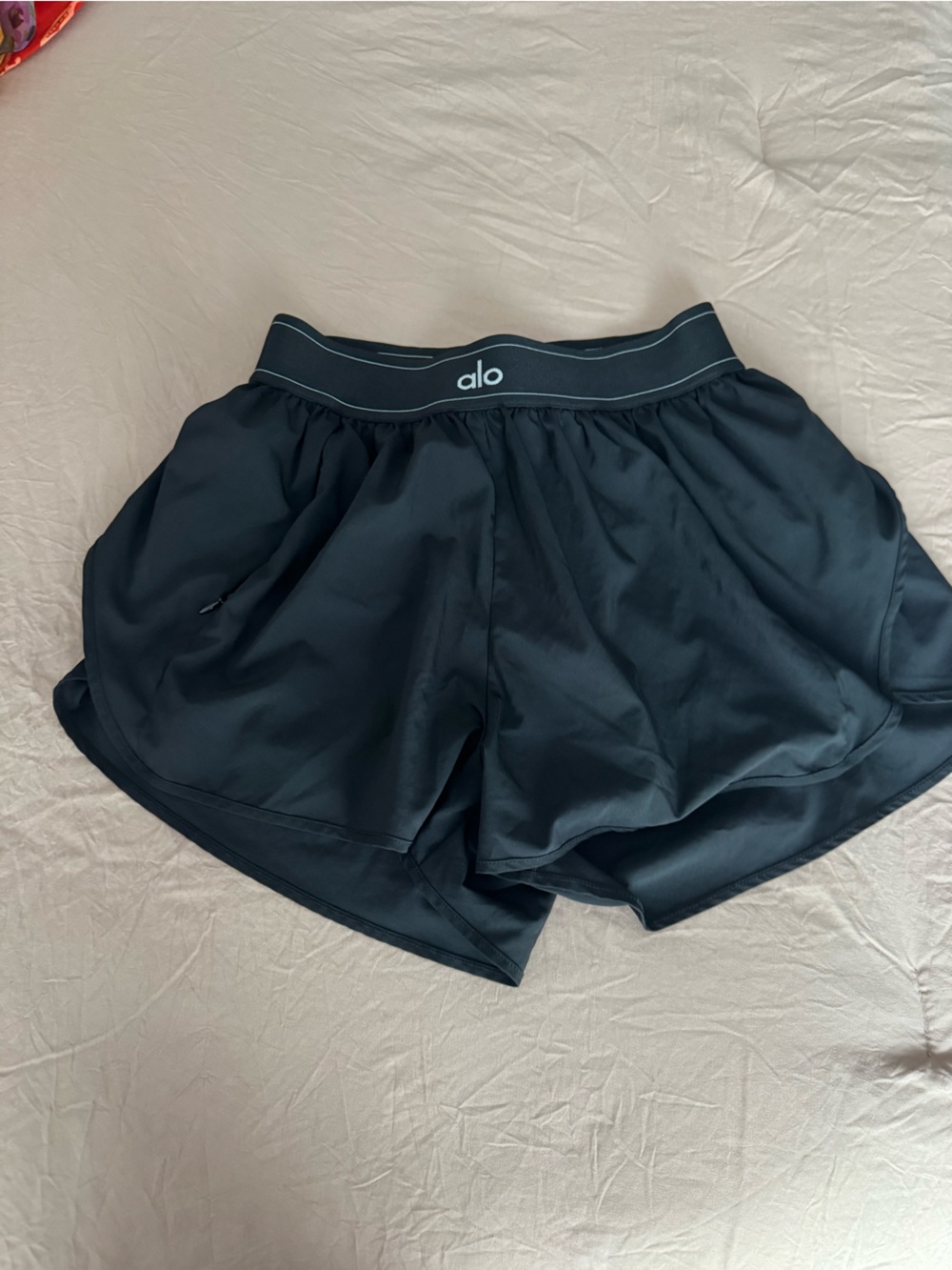 ALO Yoga Black Active Shorts with Logo Waistband